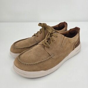 Clarks‎ Mens Suede Leather Lace Up Casual Loafers Tan